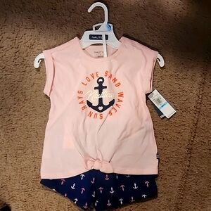 2 nautica set short pants and TShirt for girls